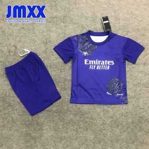 JMXX 24-25 Real Madrids Jerseys de fútbol infantil Y3 Co Kit de marca Kit Uniformes para niños camisa de fútbol de jersey 2024 2025 Versión para niños Top and Shorts