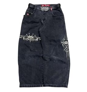 JNCO jean hommes Harajuku rétro Hip Hop crâne broderie Baggy denim pantalon 90 s rue gothique large pantalon Streetwear 240112