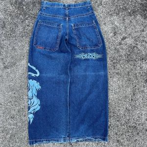 JNCO Jeans y2k harajuku hip hop tigre graphique gothique rétro bleu jean baggy pantalon denim hommes femmes gothiques hauts