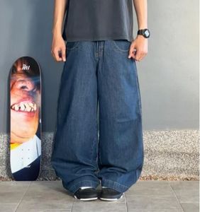 JNCO Carta Bordado Jeans gótico para hombres Hip Hop Street Skate Holgado Pantalones de mezclilla