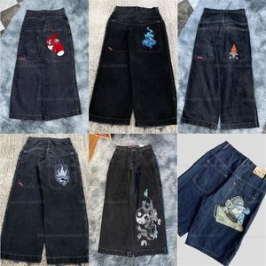 JNCO Heren jnco jeans voor heren Y2k Streetwear Hip Hop Bokshandschoenen Grafische Print Baggy Zwarte Broek Mannen Vrouwen Harajuku Gothic Breed 277K