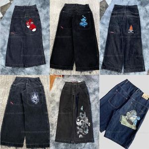 JNCO Heren jnco jeans voor heren Y2k Streetwear Hip Hop Bokshandschoenen Grafische Print Baggy Zwarte Broek Mannen Vrouwen Harajuku Gothic Wide 307R