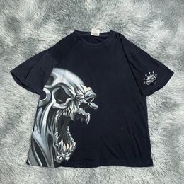 JNCO T-shirt y2k Hip Hop Skull Imprimez surdimensionné Tshirt Black Tops Men Femmes HARAJUKU PUNK ROCK GOTHIQUE CHIRTE À GOCHE COURT 240410