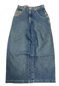 JNCO Vintage Jeans Y2k Harajuku Hip Hop Lettre Broidered Baggy Jeans Denim Pant