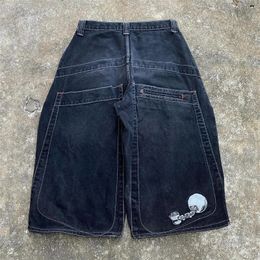 JNCO Y2K HIP HOP GRAPHIC IMPROST BORDS BAGGY DENIM Gym short pour hommes Summer HARAJUKU Gothic Men Basketball Shorts 240423