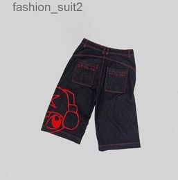 JNCO Y2k Streetwear Jeans para hombres Jeans de diseñador para hombre Moda Hip Hop Guantes de boxeo Estampado gráfico Pantalones negros holgados Harajuku Pantalón ancho gótico 15 4DKK