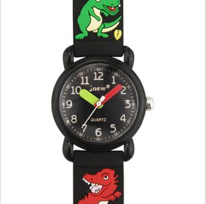 JNEW Marca Reloj de Cuarzo para niños Relojes de Dibujos Animados Lindos para niños niñas Estudiantes Correa de Silicona cómoda 3D Relojes de Pulsera con Tiempo de Viaje precisos