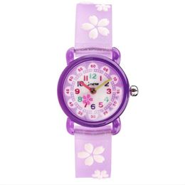 JNEW Brand Quartz Childrens Watch Loverly Cartoon Boys Girls Étudiants Regardez Silicone Band Color Colorwarchs Cute Childre2667