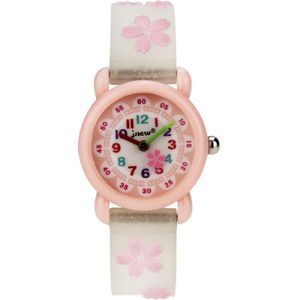 JNEW Merk Quartz Kinderhorloge Loverly Cartoon Jongens Meisjes Studenten Horloges Comfortabele Siliconen Band Snoep Kleur Watches278R