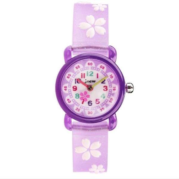 JNEW Marca Reloj de cuarzo para niños Loverly Cartoon Niños Niñas Estudiantes Relojes Banda de silicona Relojes de pulsera de color caramelo Cute Childre248M