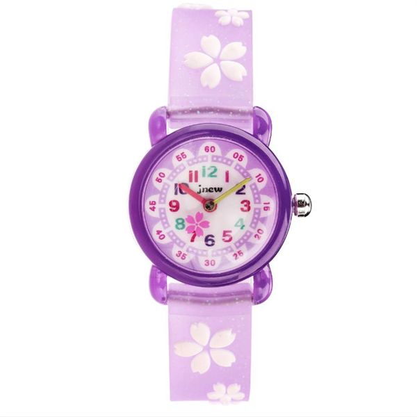 JNEW Marca Reloj de cuarzo para niños Loverly Cartoon Niños Niñas Estudiantes Relojes Banda de silicona Color caramelo Relojes de pulsera Cute Childre231J