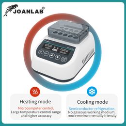 JOANLAB Portable Mini Thermostatic Dry Bath Incubator Lab Water avec bloc de chauffage pour 0,2 / 0,5 / 1,5 / 2 ml de tube à centrifugeur