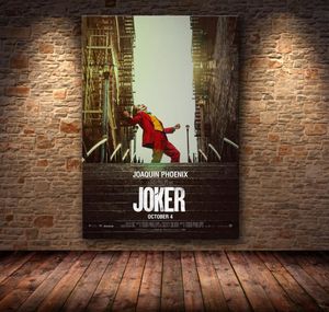 Joaquin Phoenix Affiche Impressions Joker Affiche Movie Affiche 2019 DC Comic Art Tailvas Peste de peinture à l'huile Pictures murales pour le salon DÉCOR HOME 27147970