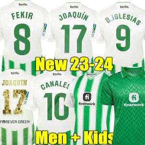 Joaquin Soccer Jerseys 22 23 24 Real Betis 4th B.iglesias Camiseta de Futbol Juanmi Canales Fekir 2023 2024 Shirt de football spécial Copa del Rey Men Final Kid Kit Kit