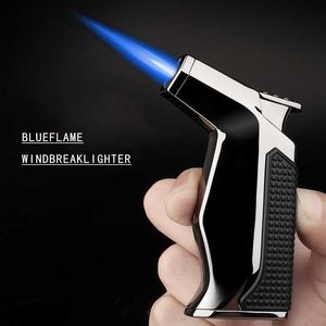 JOBON Blue Flame Lighter Windproof Cigar Metal Body Gift Gifts For Men 76PDZonder gas