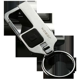 Jobon Fashion Multifonctional Metal 3 en 1 Chaîne de clés avec couteau LED Light Bottle Overner, porte clés avec boîte cadeau