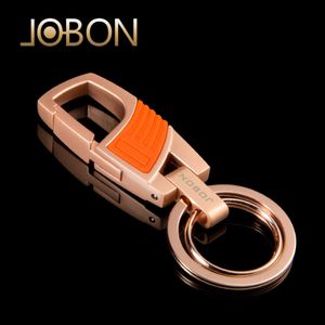 Jobon Keychain Manufacture Fashion Zinc Alloy Metal Material Designer Keychain avec coffre-cadeau Emballage