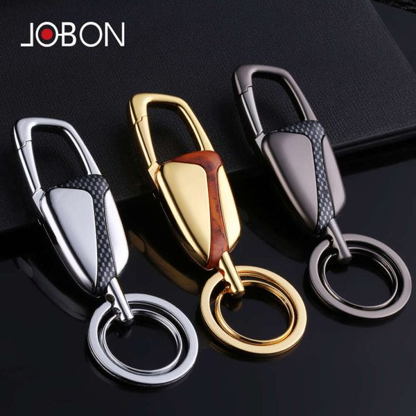 Jobon New Fashion Fashion China Fournisseur Metal Car Key Chain Zinc Alloy Electroplate avec boîte cadeau pour hommes