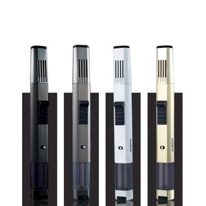 Jobon Pen Jet Flame Lange Torch Lighter met vuurslotgas Unfilled Butane navulbaar voor kaarsengrill Cigaretten Sigaretten Roken Accessoire