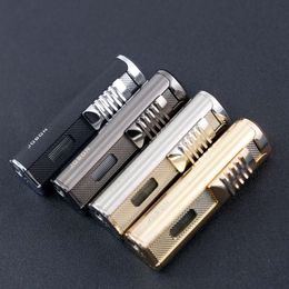 Jobon Refilleerbaar Triple Jet Flame Fashionized Cigaret Sigaret Butane Gas Unfilled Metal Fashion Torch Lighter Groothandel