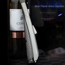 JOBON-encendedor de cigarros con antorcha de un solo chorro, llama azul, sin Gas, butano, accesorios de cocina a prueba de viento, herramienta para fumar