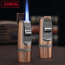 JOBON Turbo gaz pare-brise Charge directe haute feu métal Portable torche allume-cigare camp extérieur créatif hommes haut de gamme cadeaux