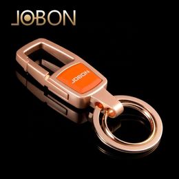 Jobon Wholesale Bulk Keychain Manufacture Full Metal Zinc Allin Car Key Chain With Gift Box