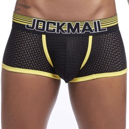 Jockmail Brand Boxers Boxers Sexy Men Underwots Brass Shorts JM443