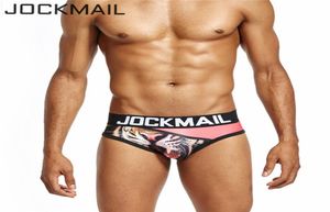 Arrendas para hombres de la marca Jockmail Impresión de bragas gay sexy calzoncillos hombre resbalando a los hombres bikini breve cuecas gay ropa interior4821065