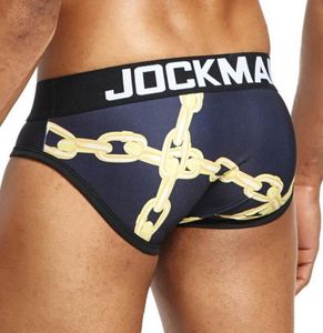 Jockmail Men Underwear Algodón de algodón Bulga de bulto U Resumen convexo Bikini Slema impreso para ropa interior gay Slip Slip Hombre macho Li72745599