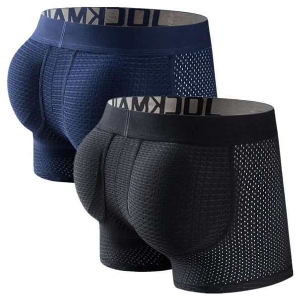 JOCKMAIL Ropa interior para hombre Boxer de malla acolchado con almohadillas para las caderas Boxers para hombre con relleno elástico Truncks Enhancement256S