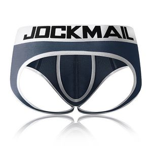 JOCKMAIL Ouvert Entrejambe Dos Nu G-strings Sexy Hommes Sous-Vêtements pénis pochette hommes slips tanga Gay Sous-vêtements hommes bikini Slip Strings T200517