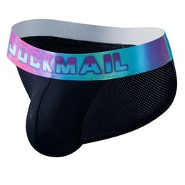 Jockmail Ondergoed Tanga Cuecas Calzoncillos Slip Jockstrap Mesh Nylon Mannen Pouch Slips Heren Bikini Of Als Badmode