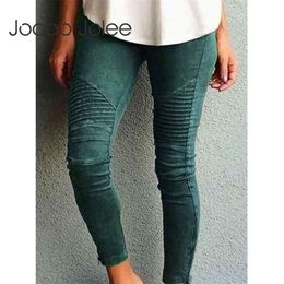 Jocoo Jolee Femmes Surdimensionné Pantalon Jeans Taille Haute Noir Pantalon Élastique Maigre Stretch Femme Crayon 210915