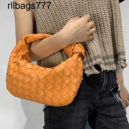 Jodie Geweven Handtas BottegVenetas Ins Super Fire Net Rood Zomer Draagbare Lederen Oxhorn Tas Mini Modetrend Dames Dumpling Bags