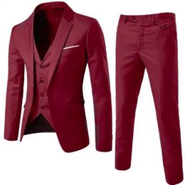 Jodimitty costumes de mariage pour hommes élégants Blazers ensemble 3 pièces de luxe affaires formel gilet pantalon manteaux complets vestes 240125