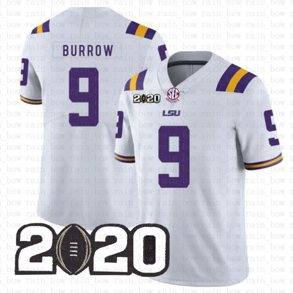 Joe Burrow LSU Tigers Jersey Clemson 16 Trevor Lawrence 9 Travis Etienne Jr. NCAA Football américain Maillots Broderie Tom Brady Cousu FR