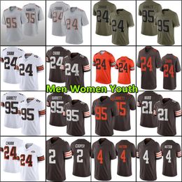 Joe Flacco Nick Chubb Myles Garrett voetbalshirt Deshaun Watson Amari Cooper Owusu-Koramoah Denzel Ward Dustin Hopkins Elijah Moore Dorian Thompson-Robinson