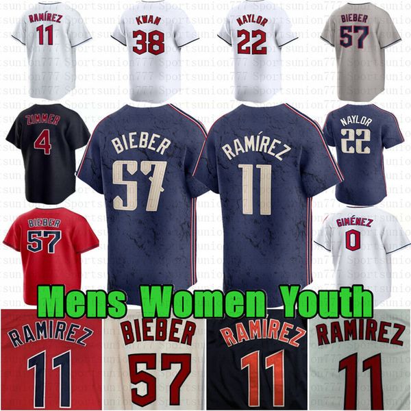 2024 City Connect Jose Ramirez Andres Gimenez Baseball Custom Baseball Jersey Steven Kwan Josh Naylor David Fry Cleveland Shane Bieber Bo Triston Guardians McKenzie Straw