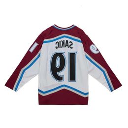 Joe Sakic Maillot de hockey cousu Mitchell Ness 2000-01 Hommes Femmes Jeunes S-3Xl Retro Jers 22