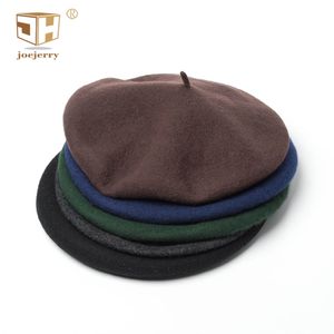 joejerry wol baret militaire franse hoeden heren platte caps schilder hoed grote vrouwelijke vrouwen y200110