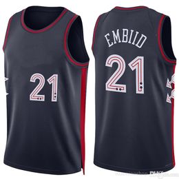 Joel Embiid Basketball Jersey Tyrese Maxey Jerseys Allen 3 Iverson Retro Citched Men City City Sports T-shirt Panier de gilet respirant