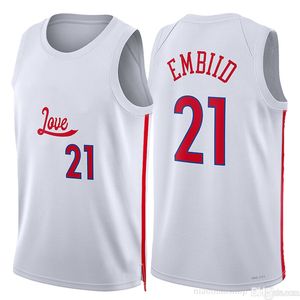 Joel Embiid Basketball Jersey Tyrese Maxey Jerseys Allen 3 Iverson Retro Cousued Panier Men City City Sports Shirt Panier respirant