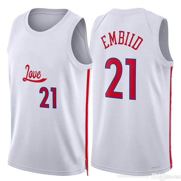 Joel Embiid Basketball Jersey Tyrese Maxey Jerseys Allen 3 Iverson Retro Stitched Men City Sports Bank