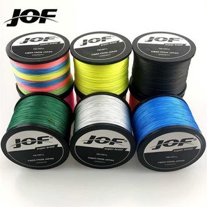 JOF 300M 500M 1000M PE ligne de pêche 8 brins tressé ligne de pêche 18-96LB multifilament ligne de pêche lisse 220108