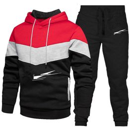 jogger zweetpak voetbal heren hoodies heren trainingspakken trainingspak designer hoodie pak puur katoen mode Hoodie broek Sweatshirt Sportkleding S-3XL