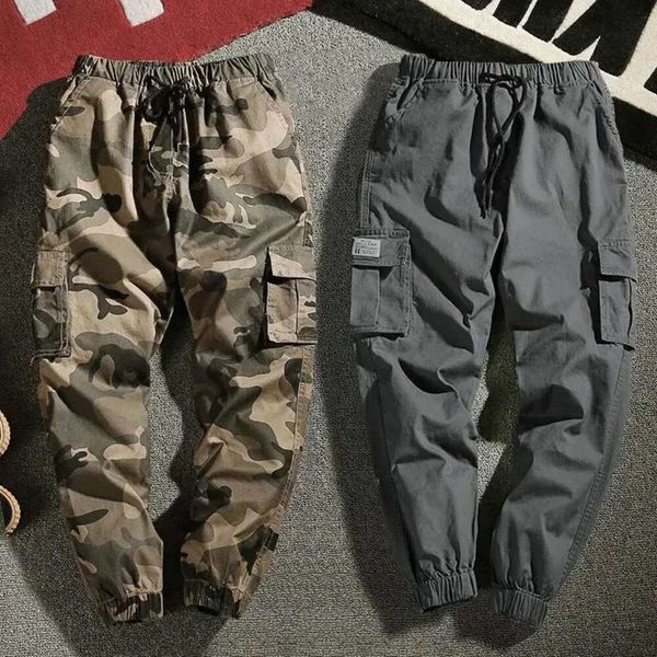 Joggers Cargo pantalon hommes Harem multi-poches Camouflage homme coton pantalons de survêtement Streetwear décontracté grande taille pantalon M-7Xl 385