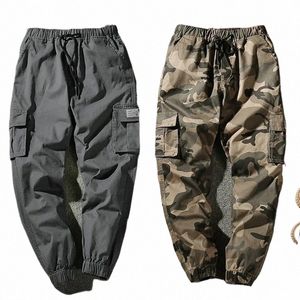 Joggers Cargo Pantalons Hommes Sarouel Multi-Poche Camoue Homme Cott Pantalons de survêtement Streetwear Casual Plus Taille Pantalon M-7XL L5lh #