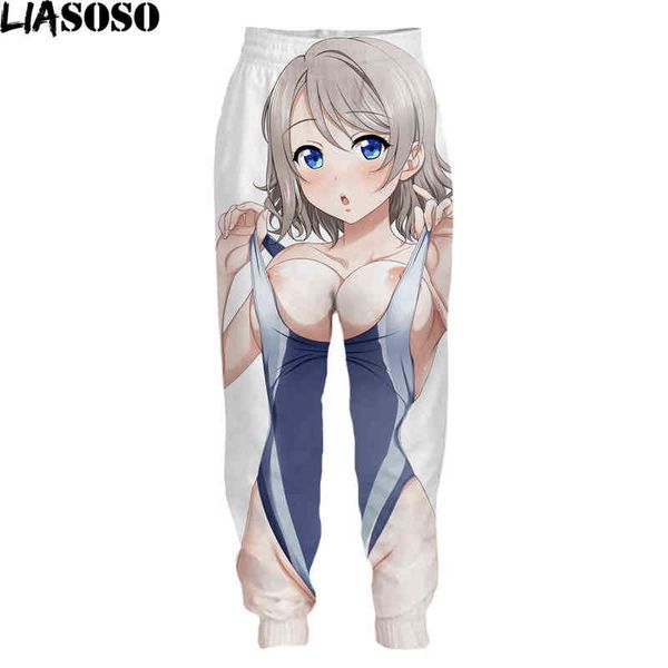 Joggers de longitud completa con estampado 3d para hombre y mujer pantaln chndal Sexy Anime Re Zero Rem pantalones portivos 0124