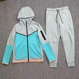 Joggers Hombres Pantalones de dos piezas para mujer Sudadera con capucha de otoño Cuello redondo Impresión de letras Jerseys Tech Fleece Chándal Suelto Correr Diseñador Sudadera